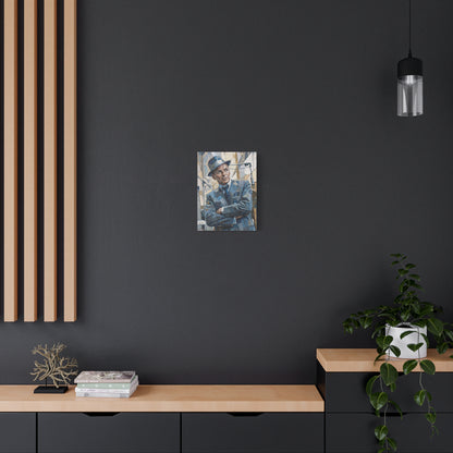 G.O.A.T Basketball Portrait Matte Canvas Wall Art, Stretched 1.25"