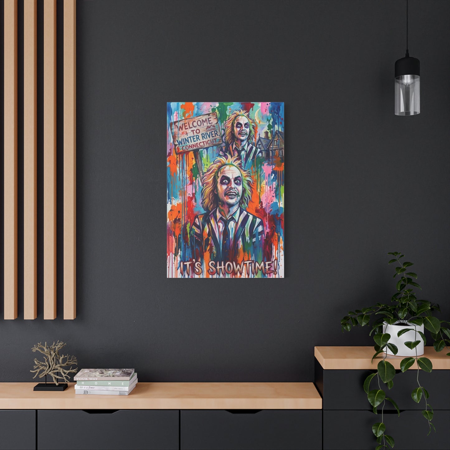 Beetlejuice 'It's Showtime!' Matte Stretched Canvas