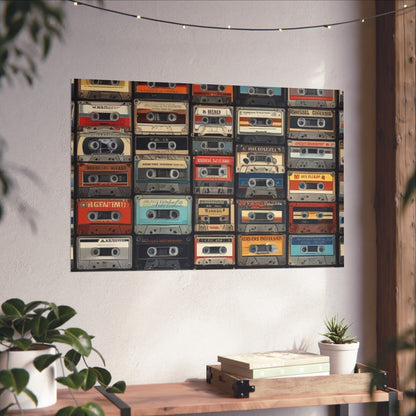 Cassette Tape Collage Fine Art Poster