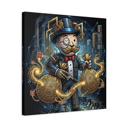 Rich Uncle Pennybags Canvas Wall Art Print