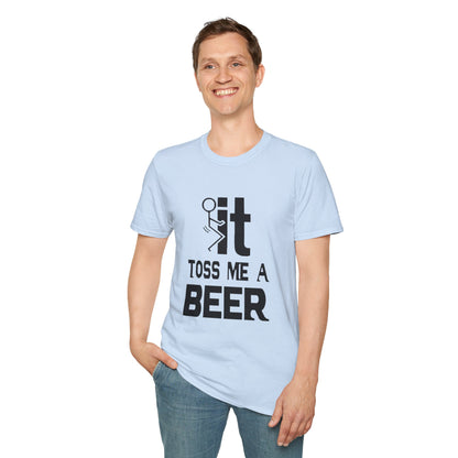 Funny 'Toss Me a Beer' T-Shirt – Beer Toss Party Tee
