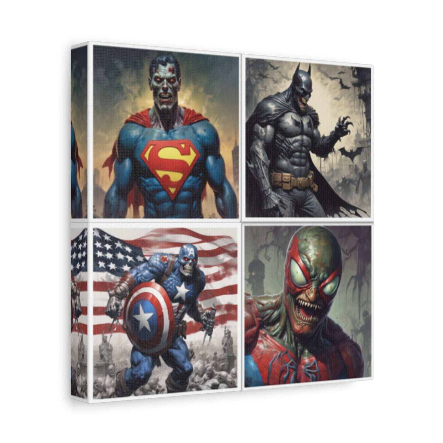 Zombie Heros Canvas Wall Art Print
