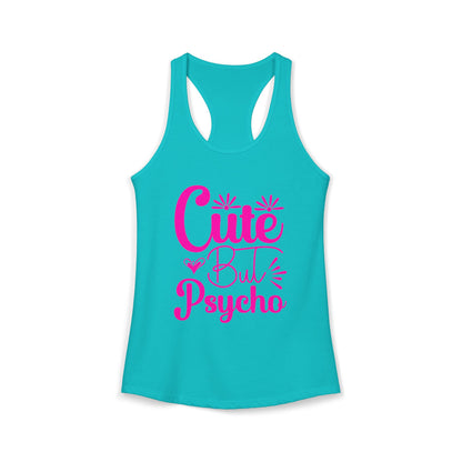 Women's Ideal "Cute Bu Psycho" Racerback Tank