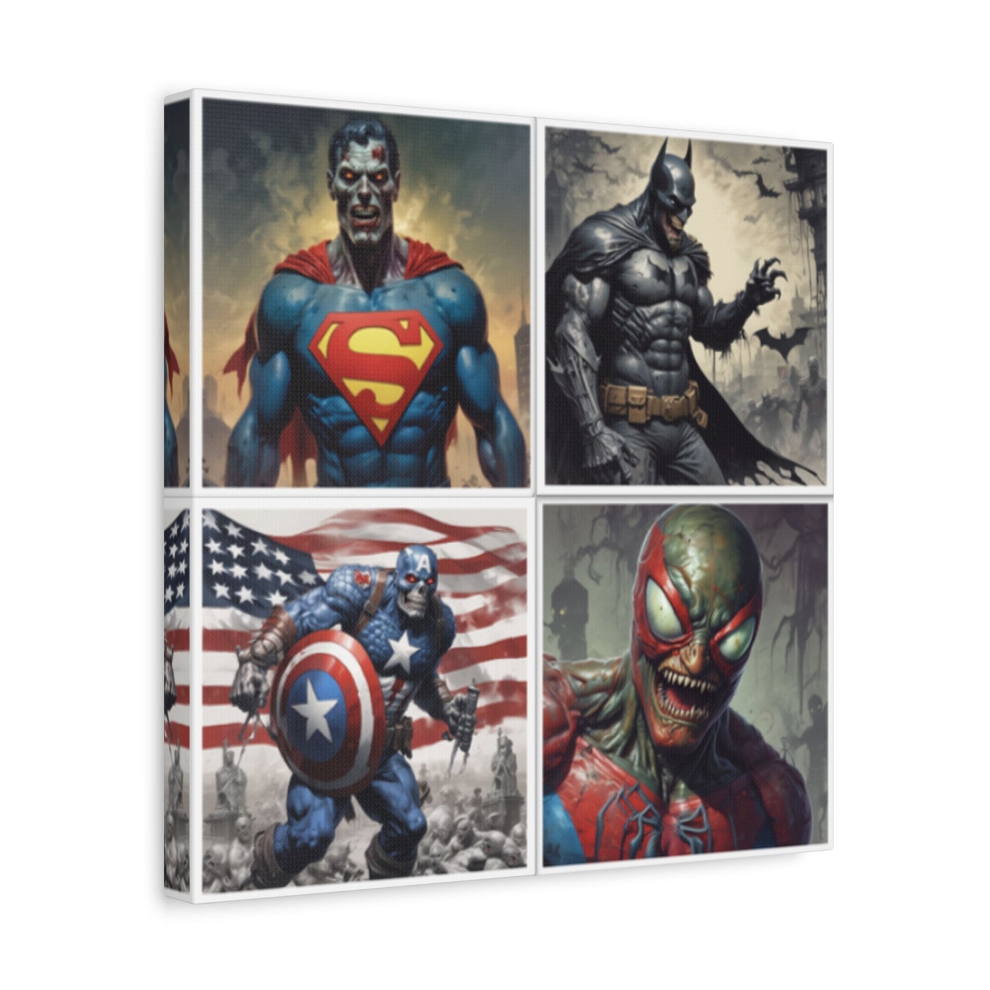 Zombie Heros Canvas Wall Art Print