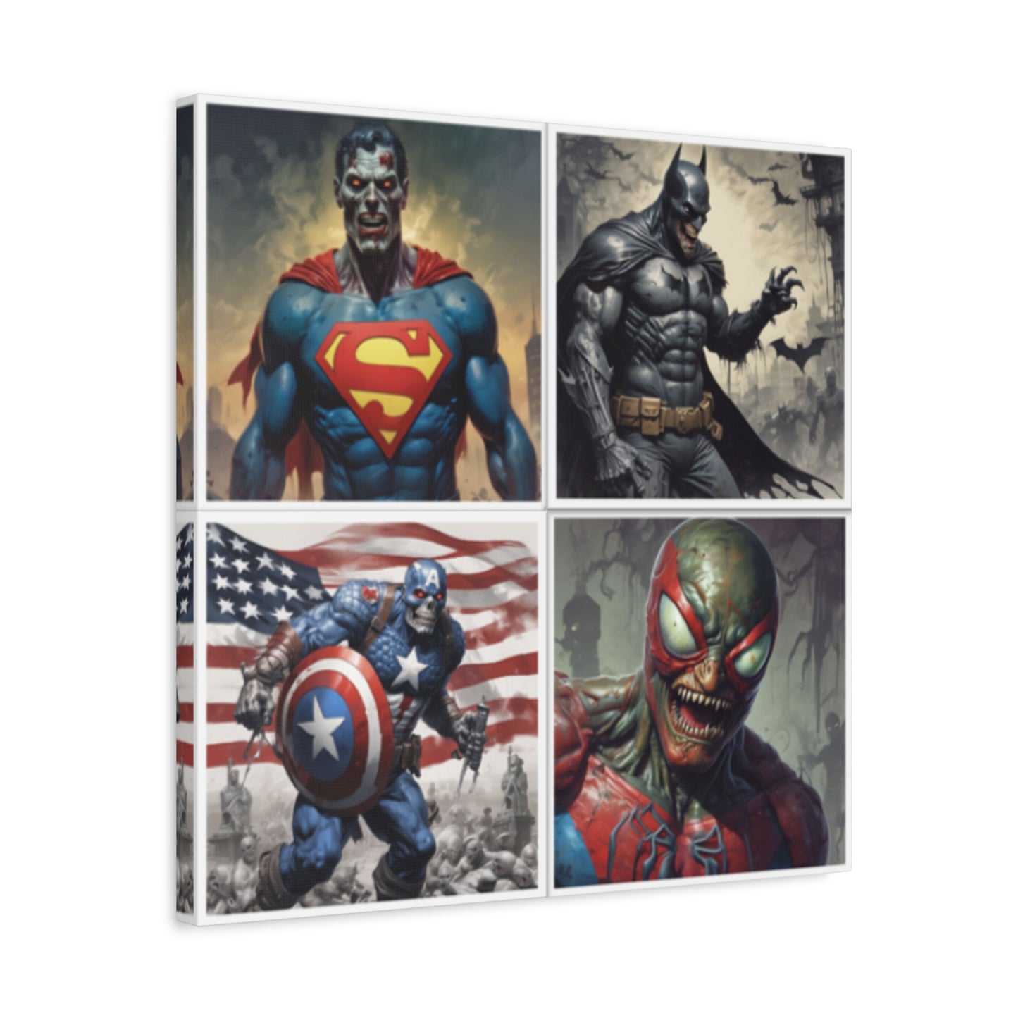 Zombie Heros Canvas Wall Art Print