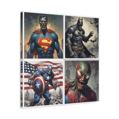 Zombie Heros Canvas Wall Art Print