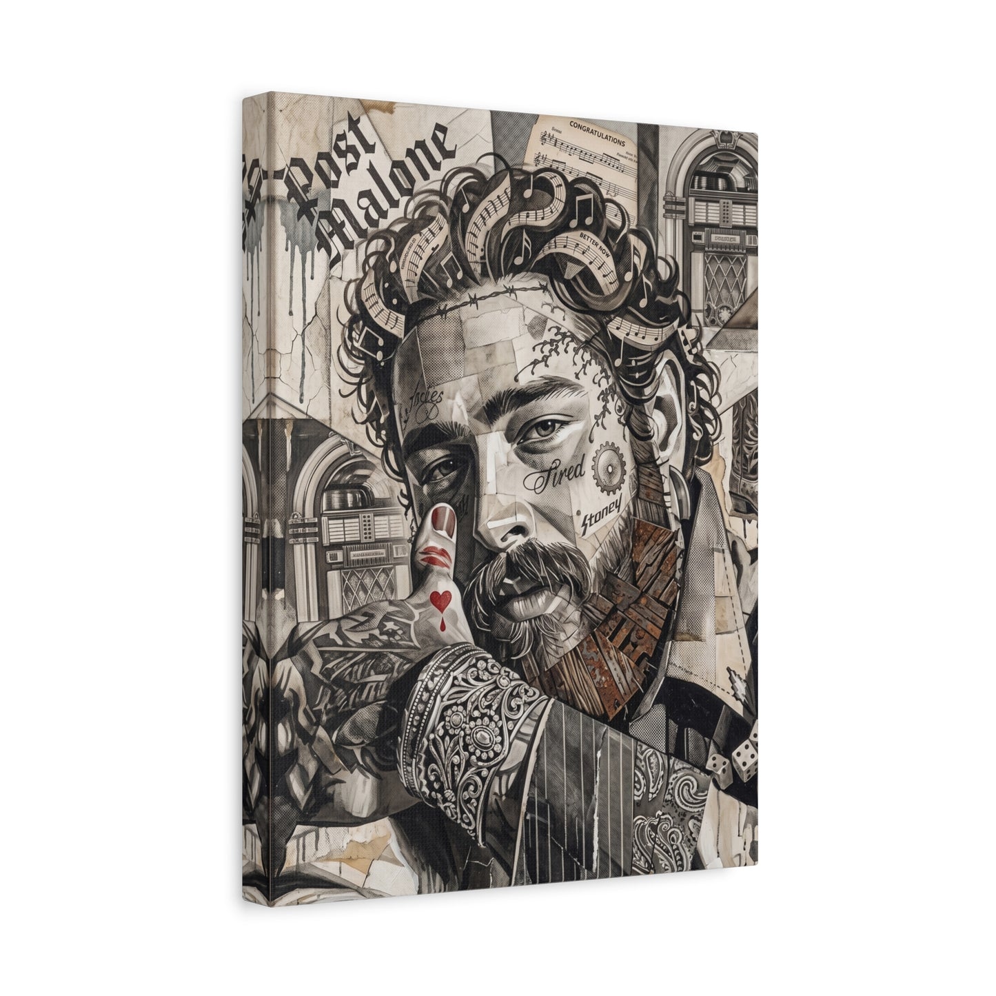 Post Portrait Matte Canvas Wall Art, Stretched 1.25"