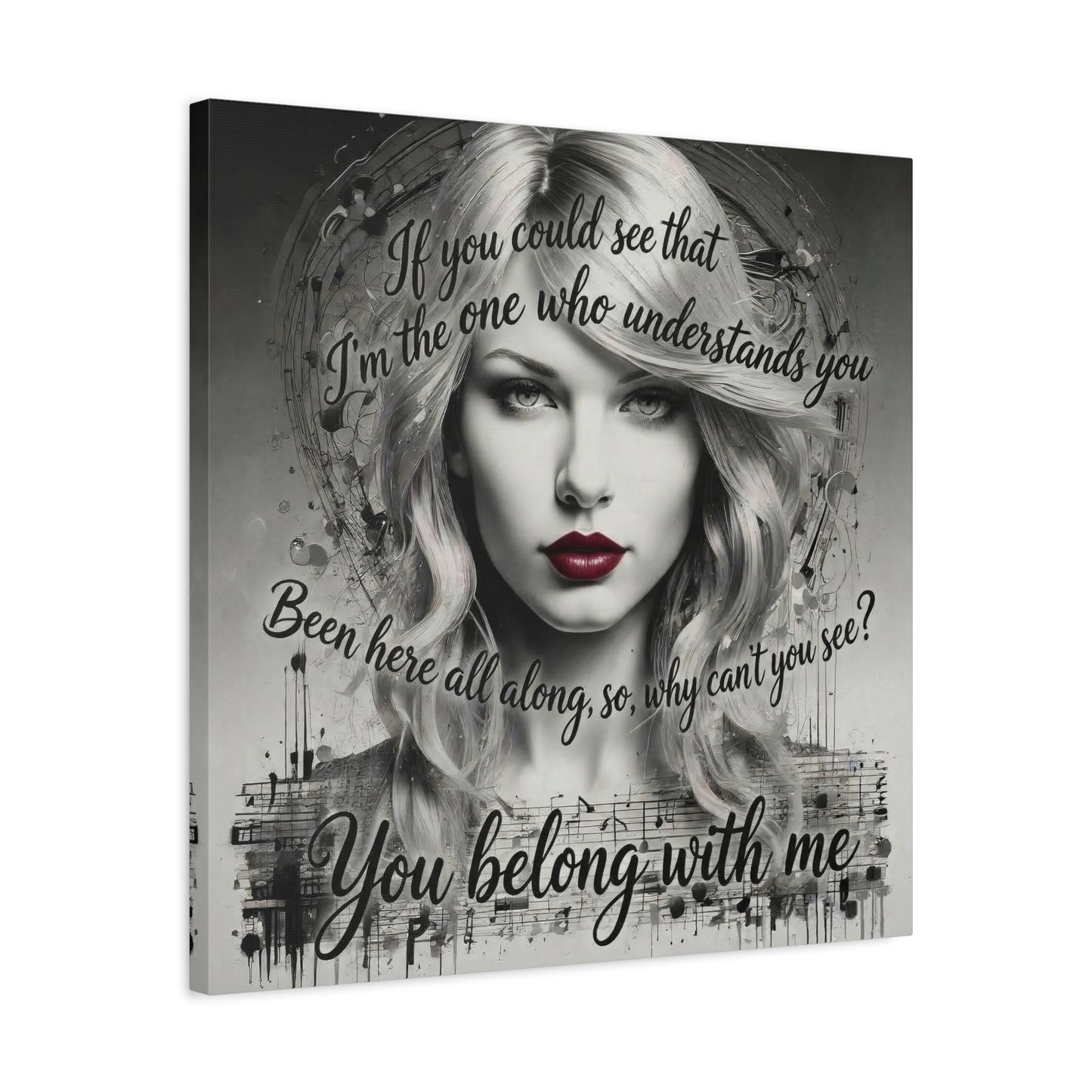 Swift Inspired "You Belong With Me" — Matte Stretched Canvas Wall Art