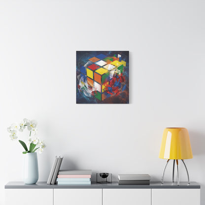 Magic Cube Abstract Canvas Wall Art Print — Matte Stretched Canvas