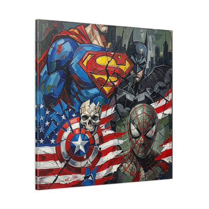 Superhero Abstract Canvas Wall Art Print