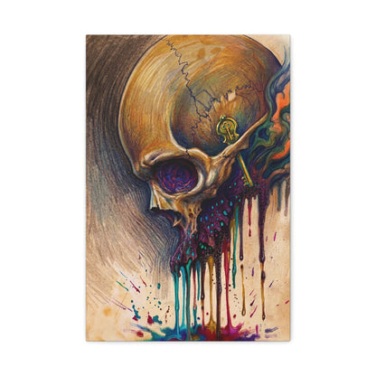 Skull Drip Matte Canvas Wall Art — Stretched 1.25"