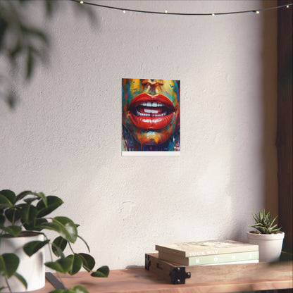 Colorful Pop Art Lip Poster Fine Art Print