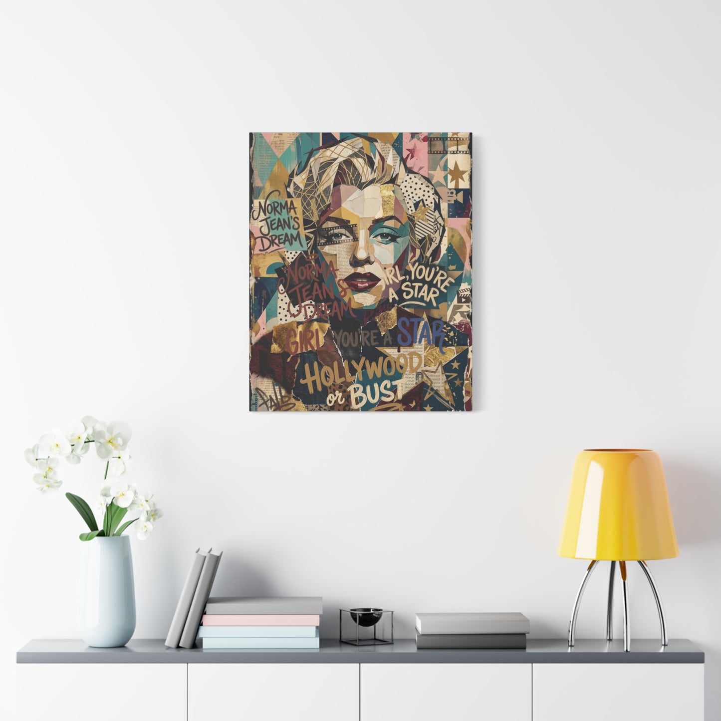 Hollywood Star Portrait Matte Canvas Wall Art, Stretched 1.25"