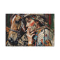 Western Collage Horse & Cowgirl Matte Canvas Wall Art - Stretched 1.25"