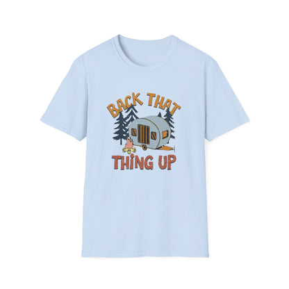 RV Camping T-Shirt — "Back That Thing Up" Retro Camper Graphic Tee