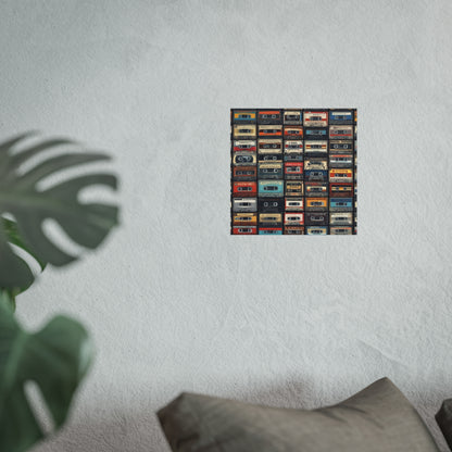 Cassette Tape Collage Fine Art Poster