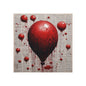 Fine Art Poster — Red Dripping Balloon on Vintage Book Pages