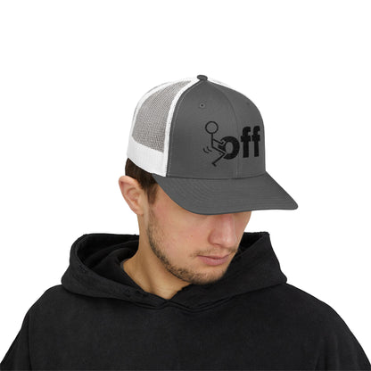 Trucker Hat — Stick Figure F*uck ‘Off’ Graphic Snapback