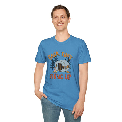 RV Camping T-Shirt — "Back That Thing Up" Retro Camper Graphic Tee