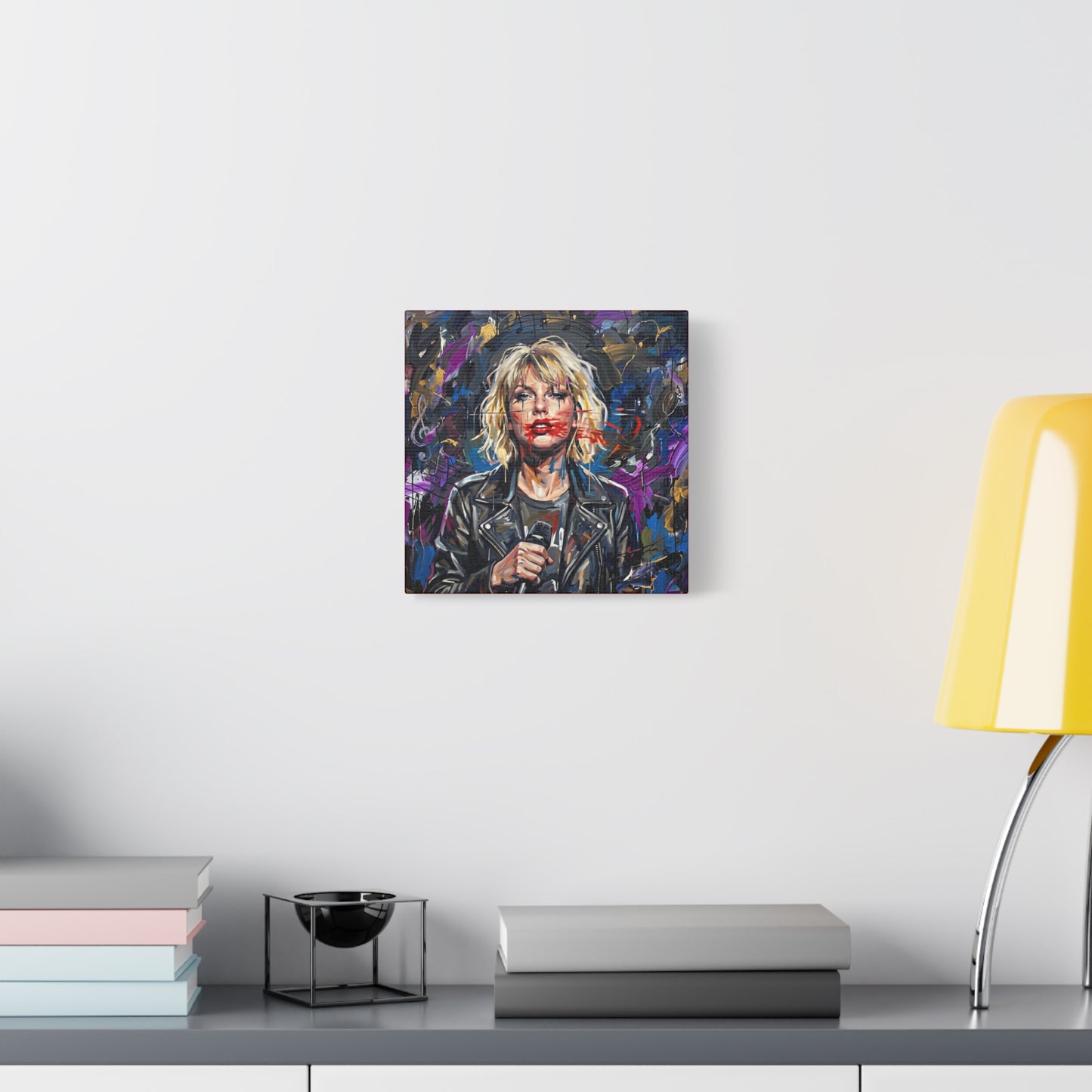 SMEARED THE LIPS Swift Portrait Canvas Art — Matte Stretched Canvas Print