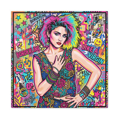 Queen of Pop Abstract Canvas Wall Art Print
