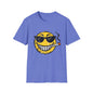 Smokin' Cool Emoji T-Shirt — Retro Grinning Face with Sunglasses & Cigar