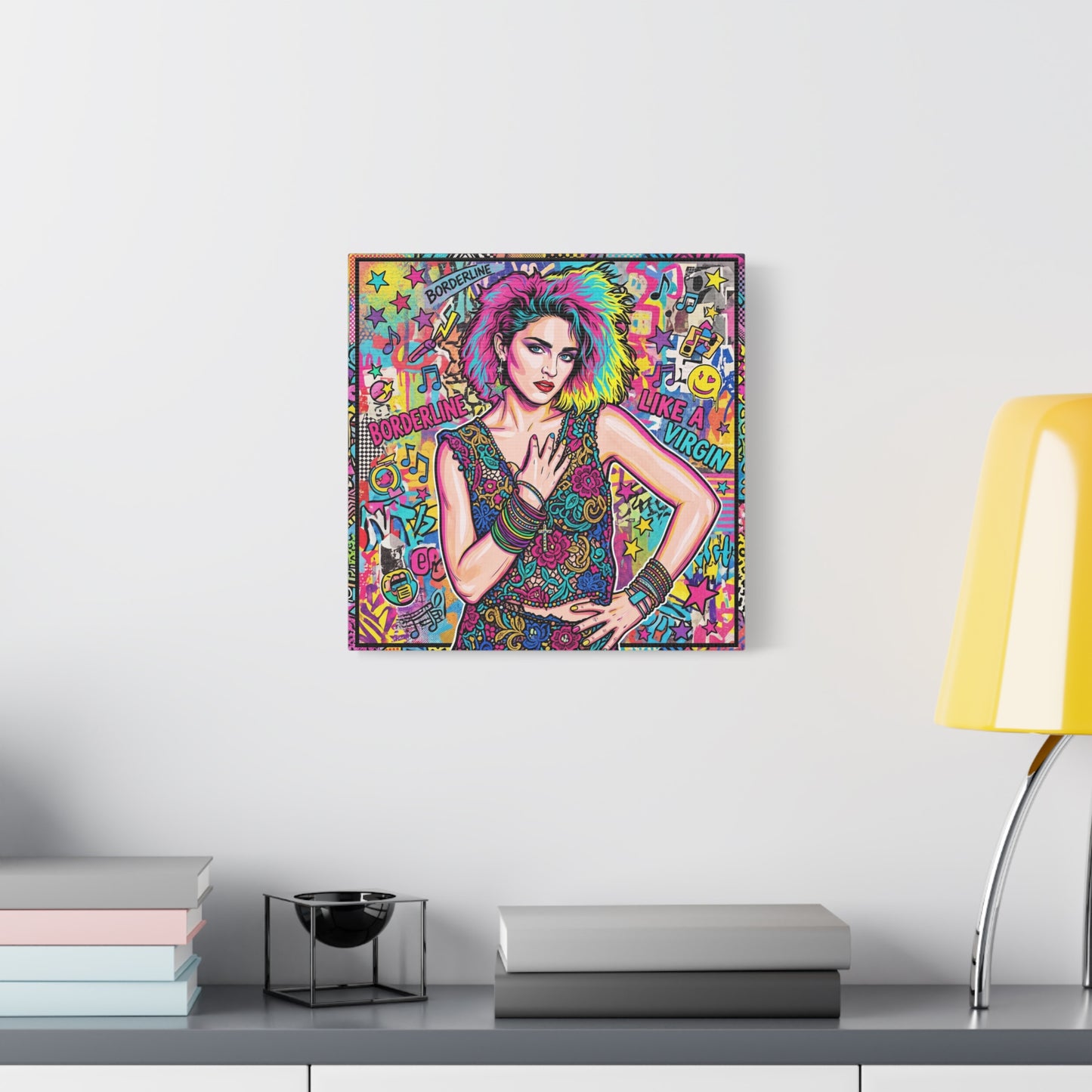 Queen of Pop Abstract Canvas Wall Art Print