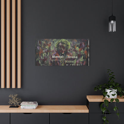 Joker Mental Health Abstract Canvas Wall Art — Matte Stretched 1.25"