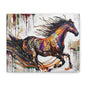 Colorful Galloping Horse Canvas Print — Vibrant Abstract Equestrian Wall Art