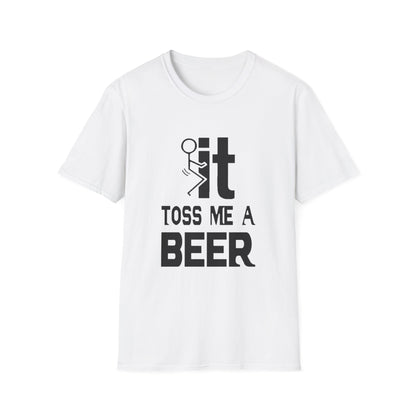Funny 'Toss Me a Beer' T-Shirt – Beer Toss Party Tee