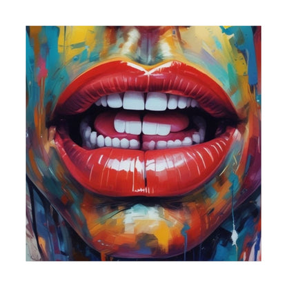 Colorful Pop Art Lip Poster Fine Art Print