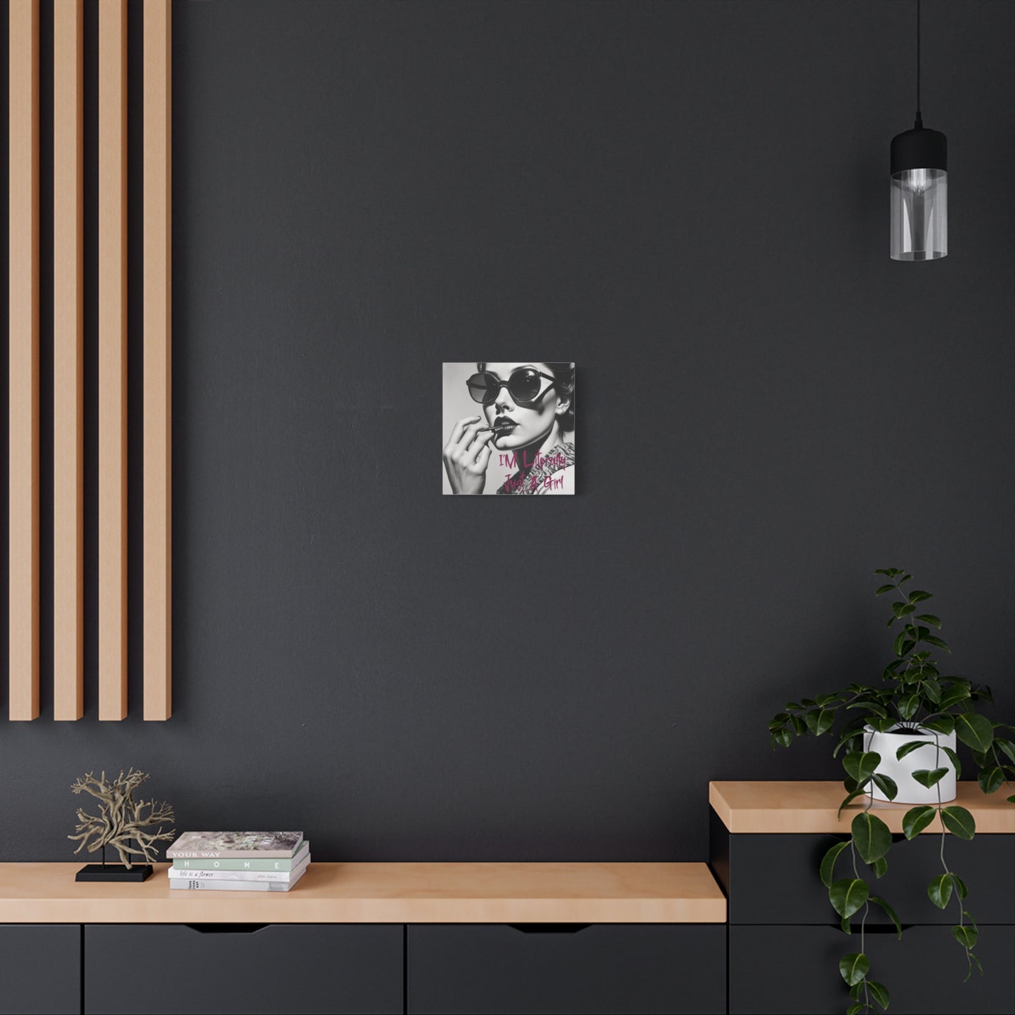 Canvas Wall Art - "I'm Literally Just A Girl" Retro Glam Portrait