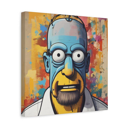 Pop Art Cartoon Canvas Wall Art — Colorful Abstract Character Portrait