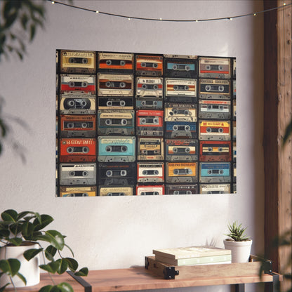 Cassette Tape Collage Fine Art Poster