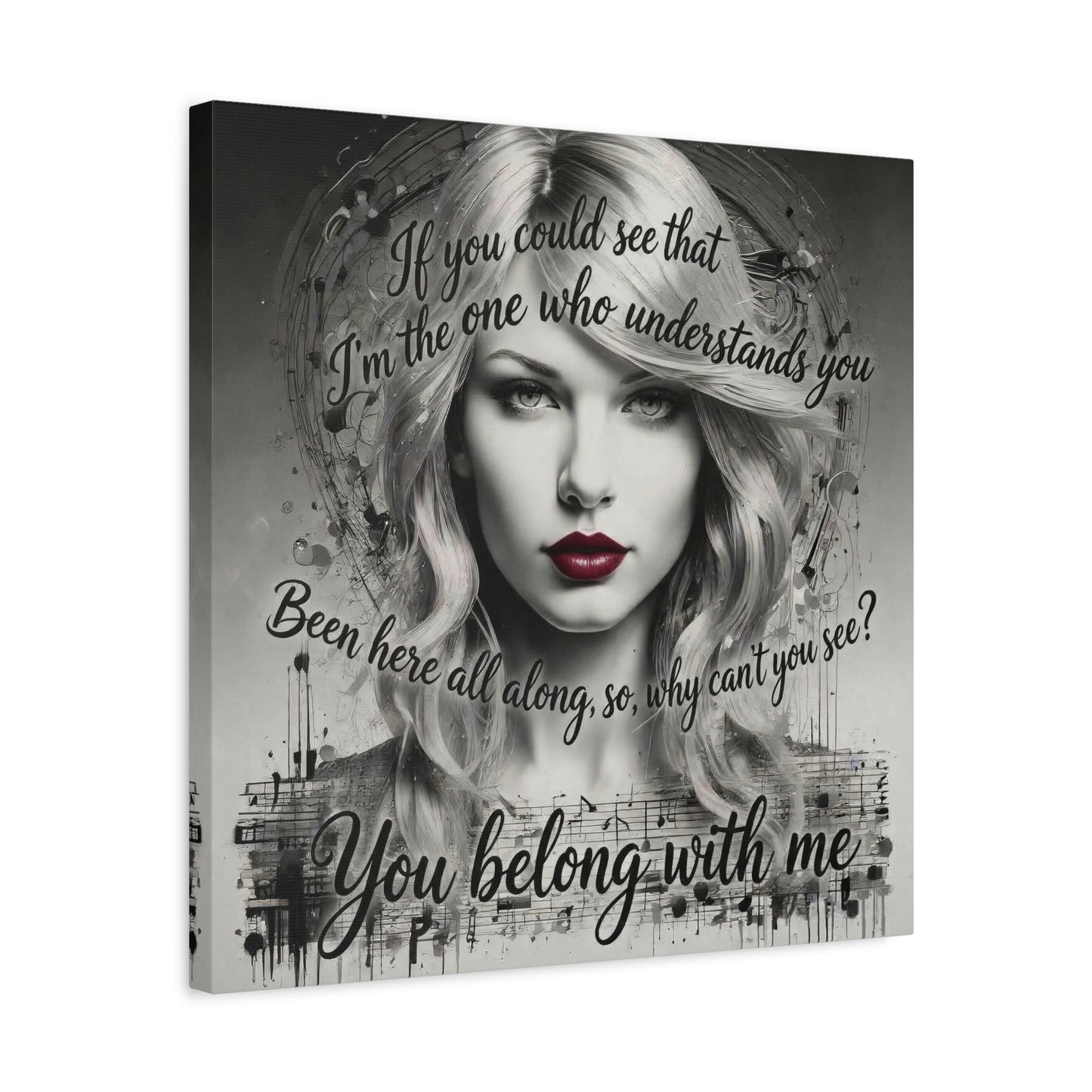 Swift Inspired "You Belong With Me" — Matte Stretched Canvas Wall Art