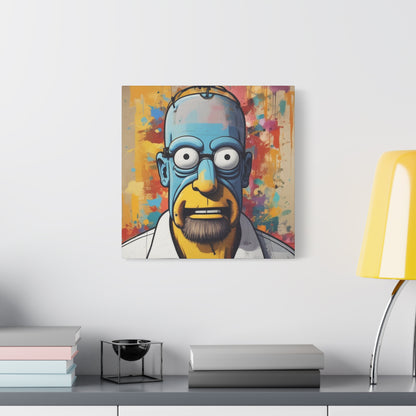 Pop Art Cartoon Canvas Wall Art — Colorful Abstract Character Portrait