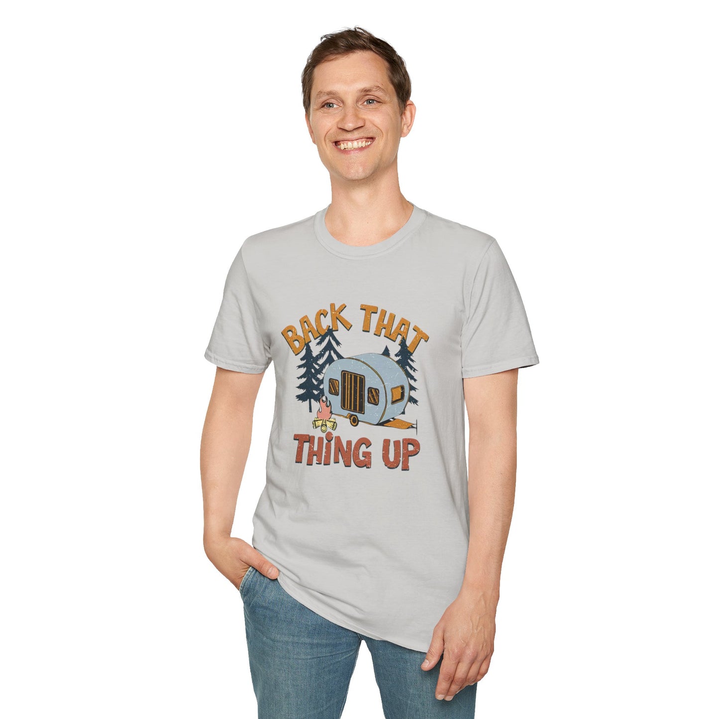 RV Camping T-Shirt — "Back That Thing Up" Retro Camper Graphic Tee