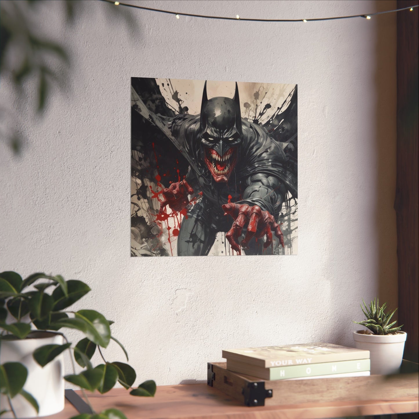 Batman Horror Art Poster Print — Dark Bloody Comic Fine Art Print