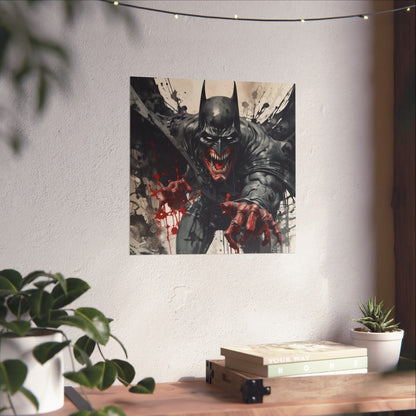 Batman Horror Art Poster Print — Dark Bloody Comic Fine Art Print