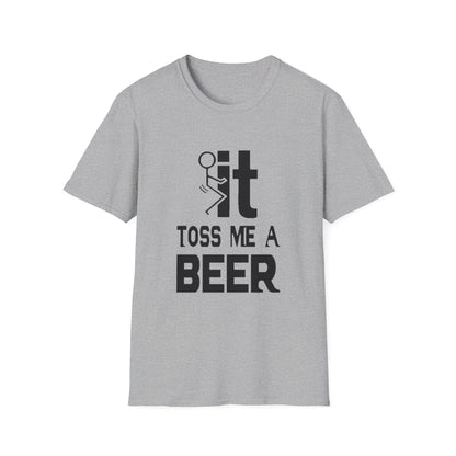Funny 'Toss Me a Beer' T-Shirt – Beer Toss Party Tee