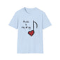 Music Is My Drug T-Shirt – Heart Note Graphic Tee for Musicians & Music Lovers
