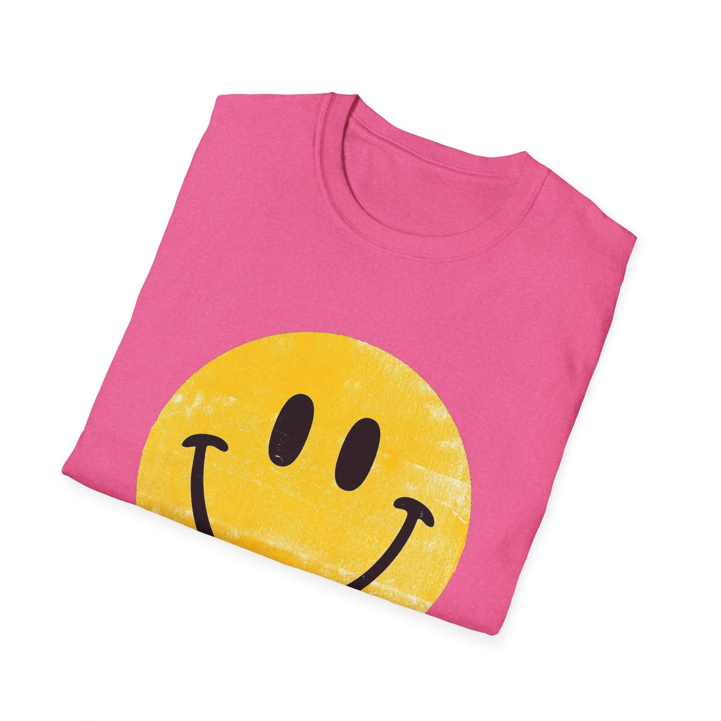 Funny 'I Hate You' Smiley T-Shirt — Retro Distressed Yellow Smiley Tee