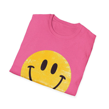 Funny 'I Hate You' Smiley T-Shirt — Retro Distressed Yellow Smiley Tee