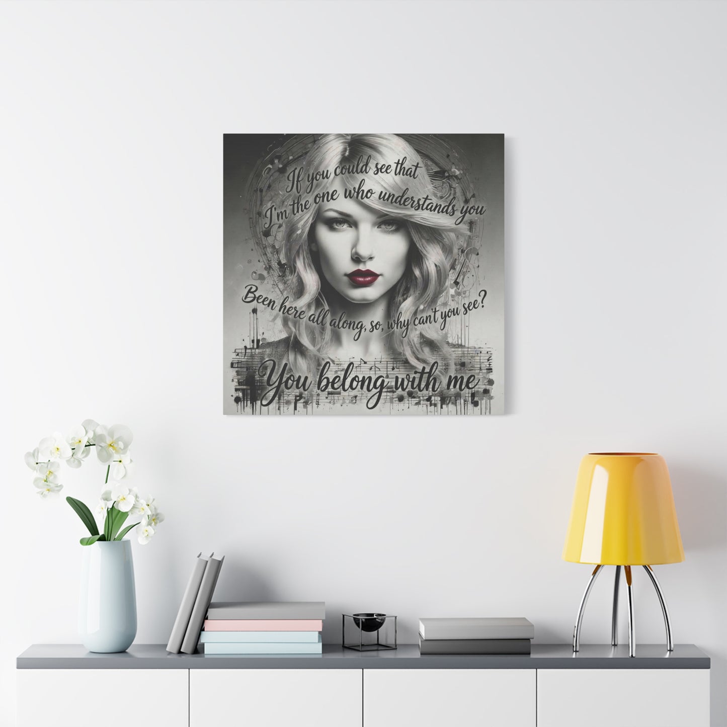 Swift Inspired "You Belong With Me" — Matte Stretched Canvas Wall Art