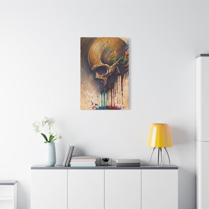 Skull Drip Matte Canvas Wall Art — Stretched 1.25"