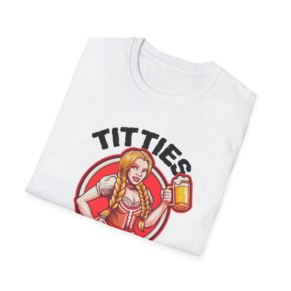 T-Shirt — "Titties and Beer" Oktoberfest Beer Girl Graphic Tee