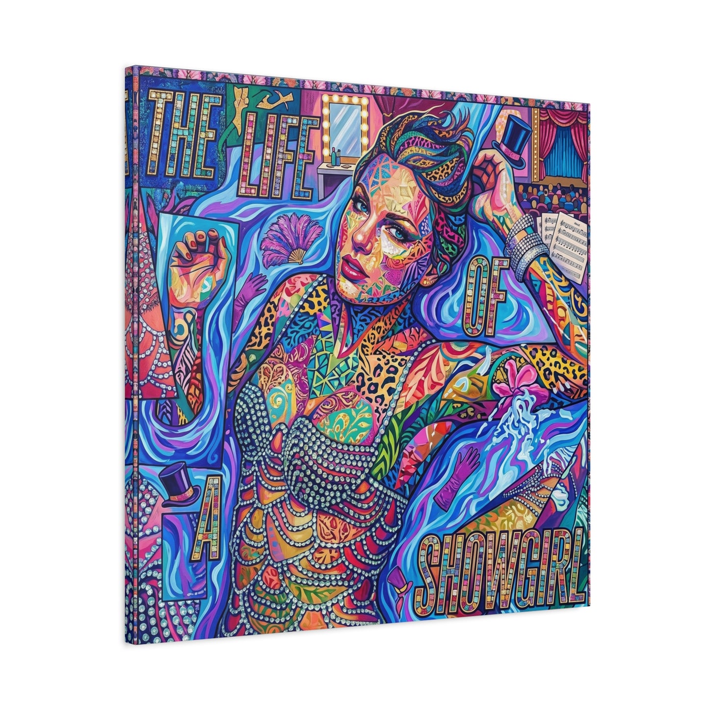 Showgirl Pop Abstract Canvas Wall Art Print