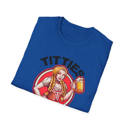 T-Shirt — "Titties and Beer" Oktoberfest Beer Girl Graphic Tee