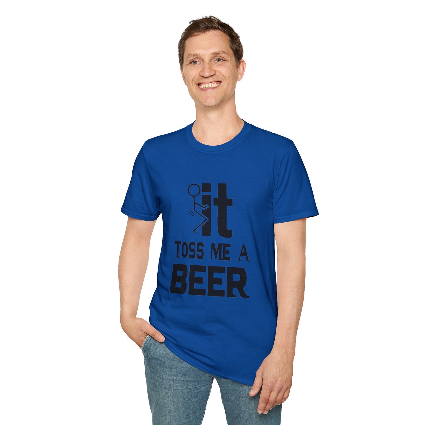 Funny 'Toss Me a Beer' T-Shirt – Beer Toss Party Tee