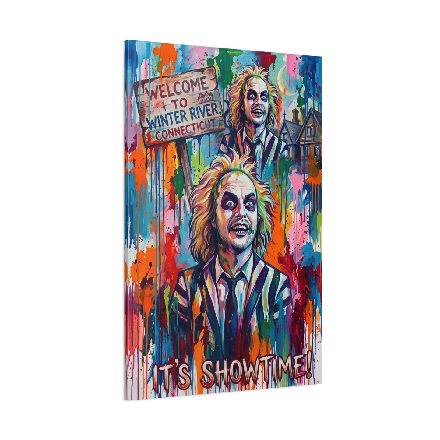 Beetlejuice 'It's Showtime!' Matte Stretched Canvas